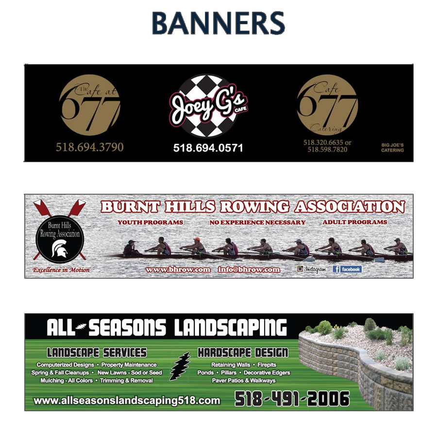 Custom designed banners