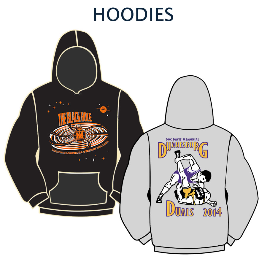 Custom designed hoodie graphics