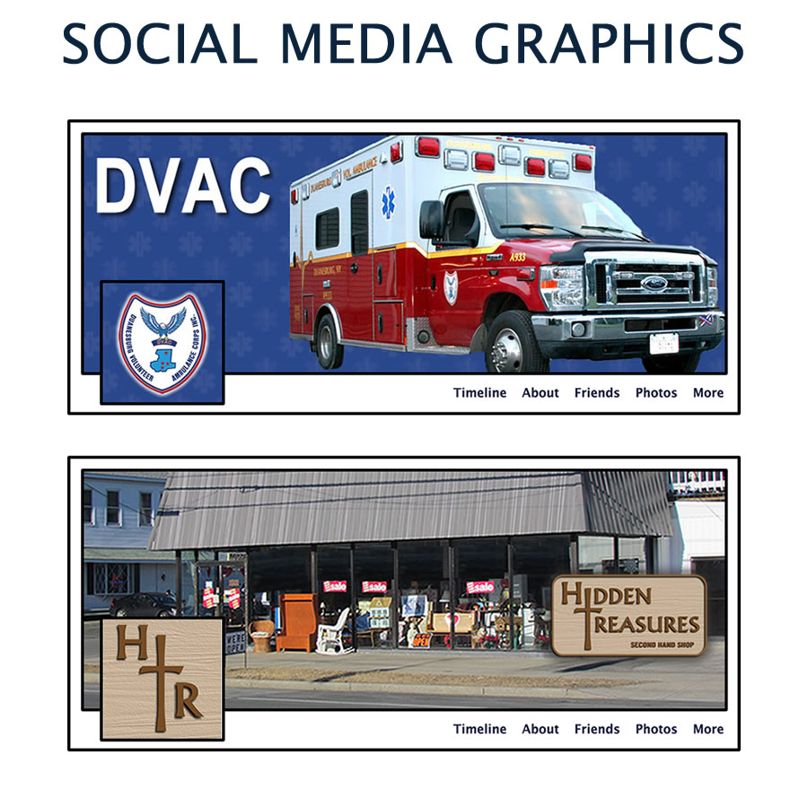 Custom designed social media graphics