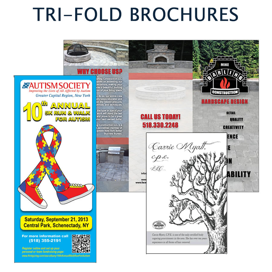 Custom designed trifolds and brochures