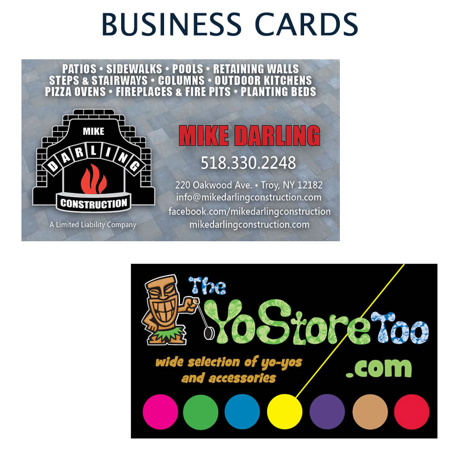 Custom designed business cards